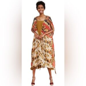 MES DEMOISELLES of Paris Women’s MACHU FLORAL KIMONO OS Luxury Travel Layer